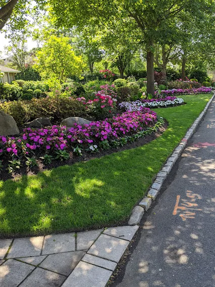 Landscaping and power washing project on Long Island NY