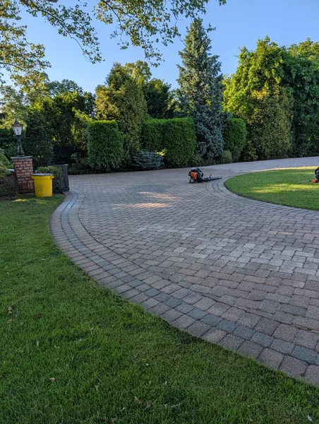 Landscaping and power washing project on Long Island NY
