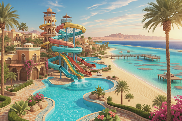 Grand Waterworld Makadi, Familienurlaub am Roten Meer