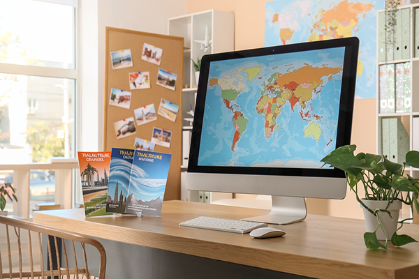 Perfekte Reiseplanung im Reisebüro