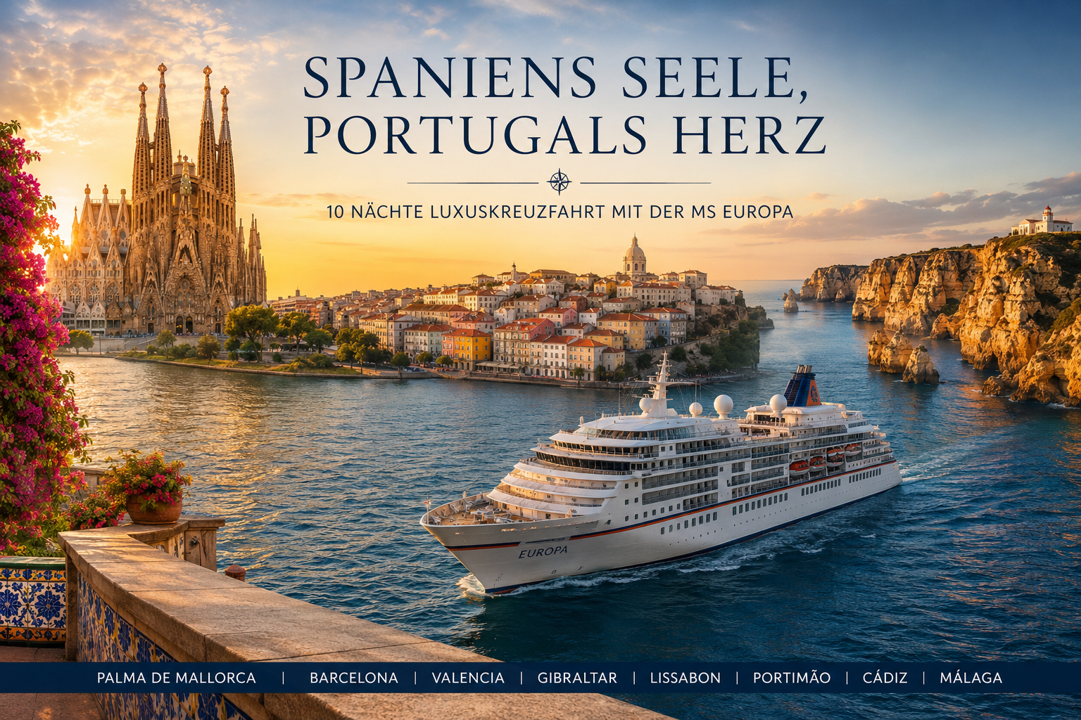 Luxuskreuzfahrt durch Spanien & Portugal mit der MS EUROPA