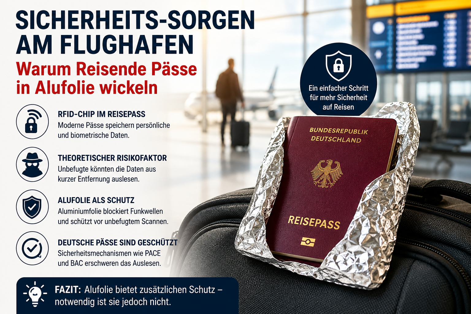 Reisepass in Alufolie, Cleverer Schutz oder unnötiger Reise-Hack?