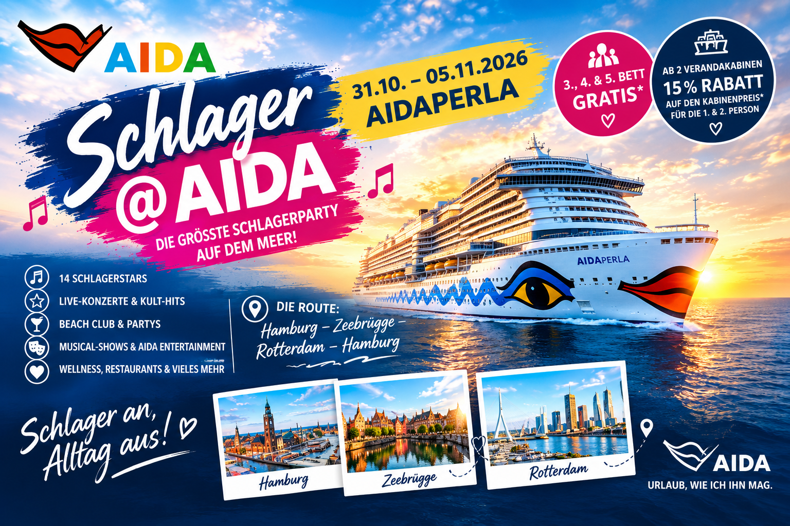 Schlager @ AIDA: Die große Schlagerparty auf dem Meer