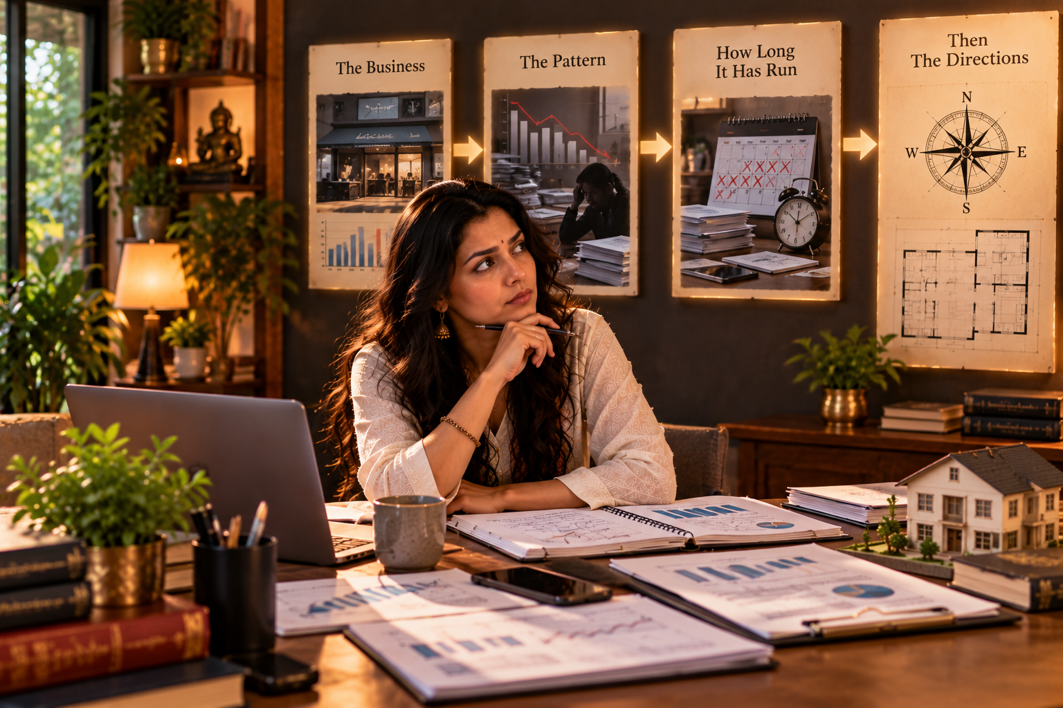 Business discussion about a client's situation