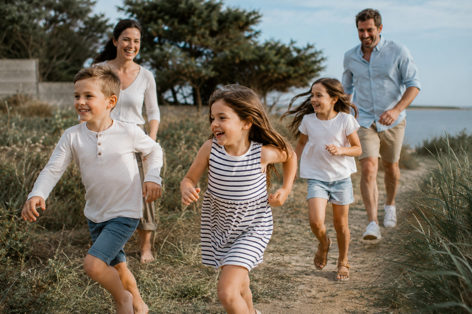 séance photo de famille en Charente-Maritime, sur l'ile d'Oléron
