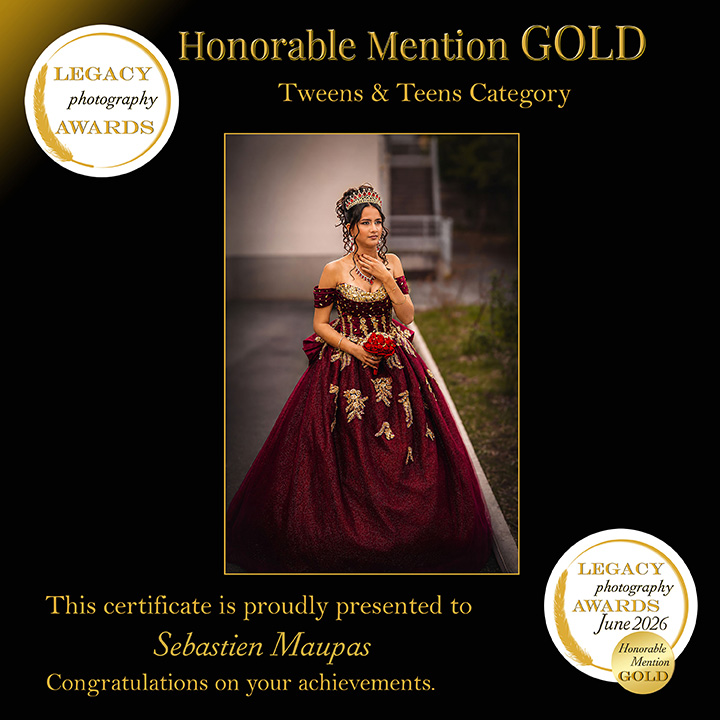 récompenses obtenues aux Legacy Photography Awards dans les catégories Tweens & Teens