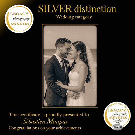 récompenses reçues aux Legacy Photography Awards dans la catégorie Mariage