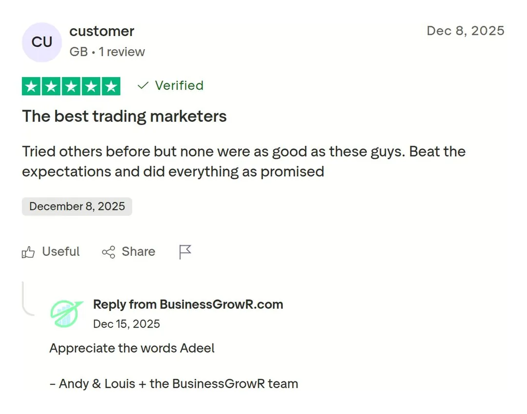 Adeel Trustpilot: The best trading marketers
