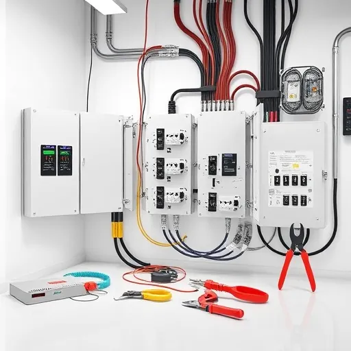 Neatly arranged electrical installation in Haslet TX, showcasing tools, panels, and modern workspace emphasizing professionalism.