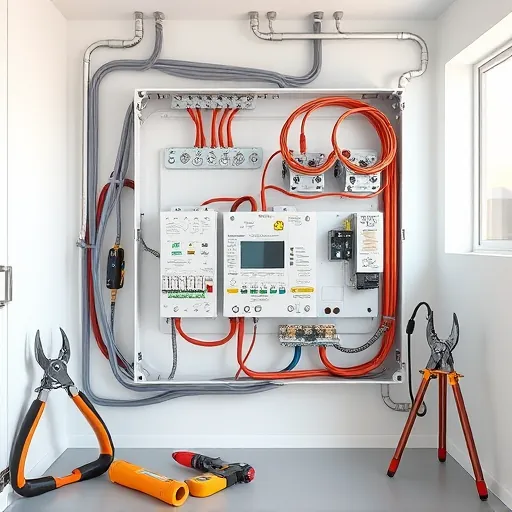 Modern electrical installation in Blue Mound TX featuring a well-organized panel and neatly arranged wiring without humans.