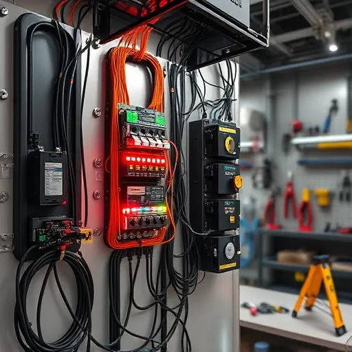 Completed electrical installation in Euless TX with organized tools, modern panels, and precision wired circuits.