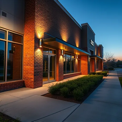 Completed outdoor lighting installation in Blue Mound TX highlights modern architecture and warm ambient illumination.