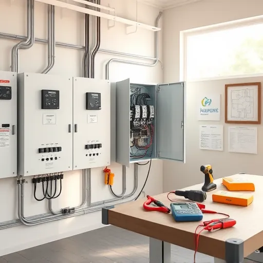 Perfectly organized electrical installation in Saginaw TX with clear labeling, neat wiring, and professional workspace details.