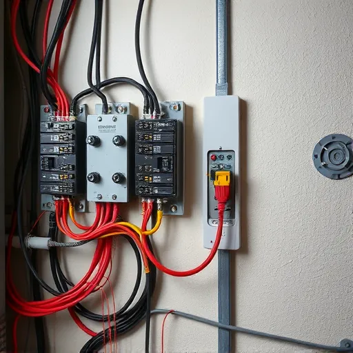 Newly replaced modern breaker panel in Fort Worth Texas with organized wiring and a clean professional workspace