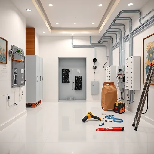 Perfectly completed electrical installation in Highland Village TX showing clean wiring, modern decor, and polished surfaces.