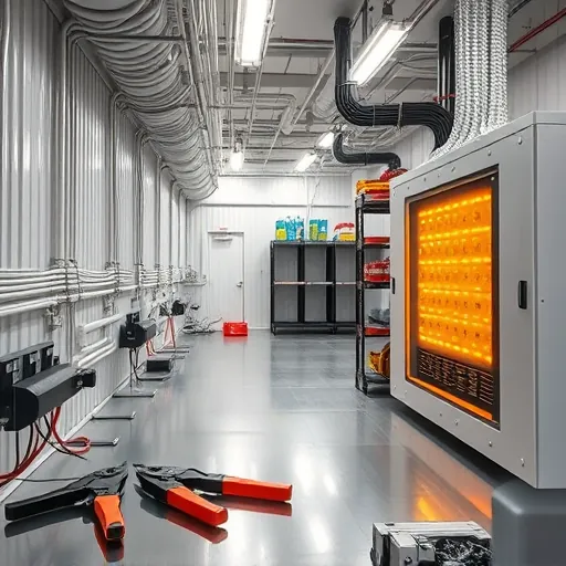 Electrical installation in North Richland Hills TX featuring organized wiring, modern panels, tools, and a professional workspace.