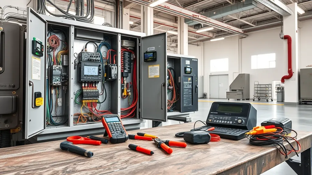 Modern commercial building interior in Fort Worth with upgraded electrical panels, wiring, lighting, and polished concrete floors