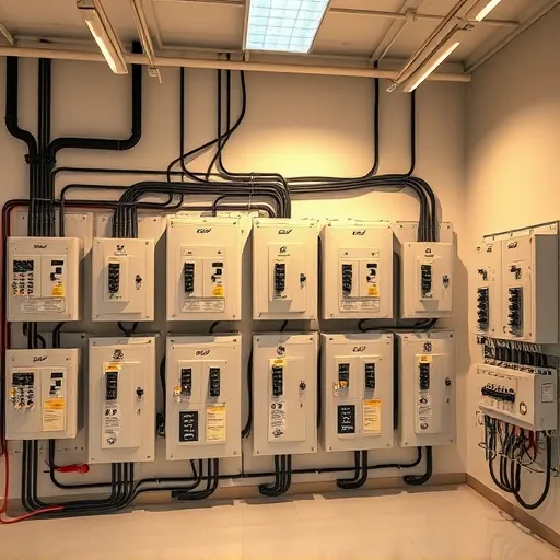 Completed electrical installation in Roanoke TX with organized panels, labeled switches, and elegant design in a modern space.