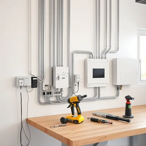 A well-organized electrical installation in Haslet TX highlights quality fixtures, clean finishes, and a professional workspace.