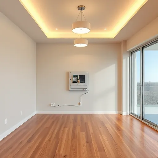 Completed electrical installation in Grapevine TX with modern fixtures, polished floors, and organized panel showcasing quality.