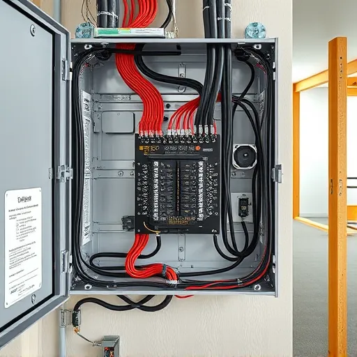 Completed electrical installation in Fort Worth TX showcasing meticulous wiring and neat equipment arrangement.