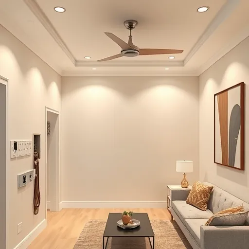 Completed electrical installation in The Colony TX featuring modern fixtures, organized wiring, and a stylish interior.