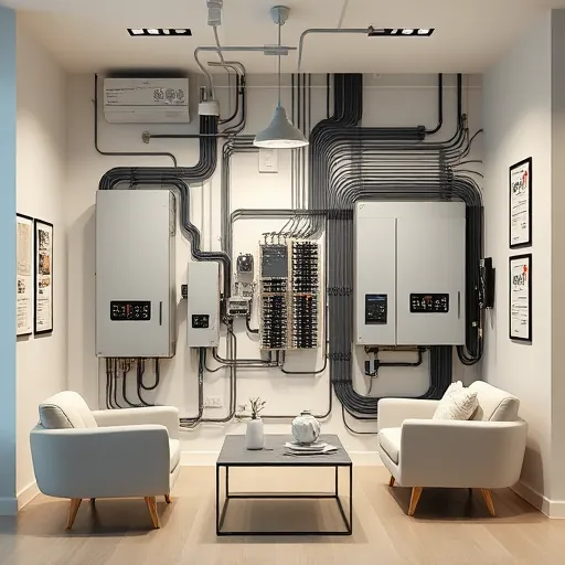 Completed electrical installation in Haltom City TX featuring organized panels and wiring in a modern commercial space