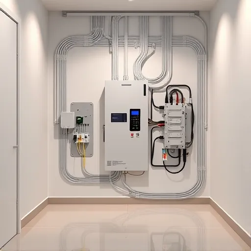 Modern electrical panel in a pristine utility room in Roanoke TX showcasing neat wiring and professional ambiance.