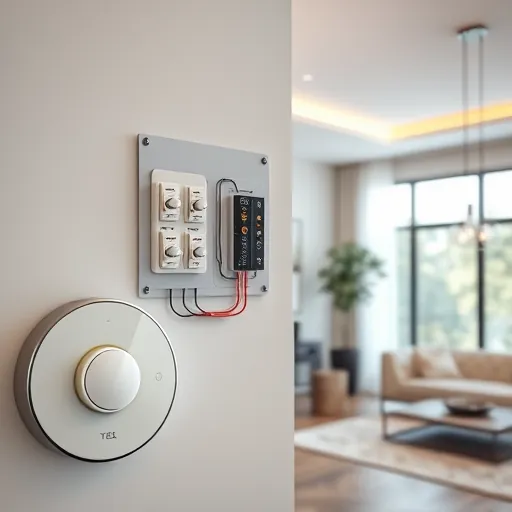 Perfectly completed electrical installation in modern Arlington TX home with sleek panel, stylish fixtures, and smart thermostat.