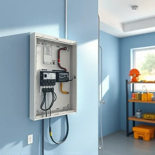 Completed electrical installation in Richland Hills TX featuring an organized panel, neat wiring, and modern lighting.