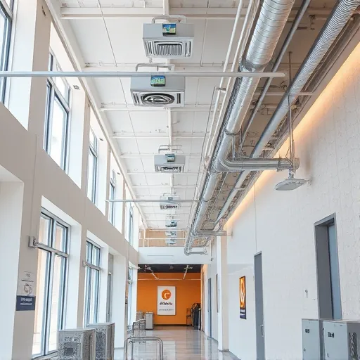 Completed electrical project in Lewisville TX showcasing modern installation, sleek fixtures, and bright professional space.