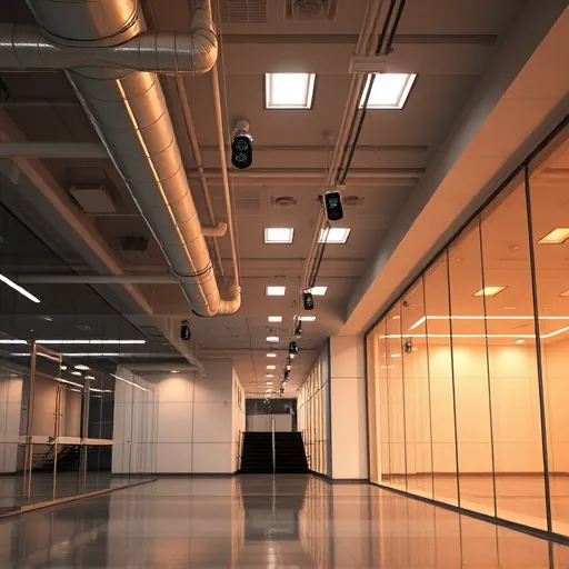 Modern Joshua TX commercial interior with sleek lighting, LED fixtures, polished surfaces, and modern architectural details