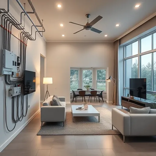 Perfectly completed electrical installation in a modern Aledo TX home showcasing smart technology and LED lighting.