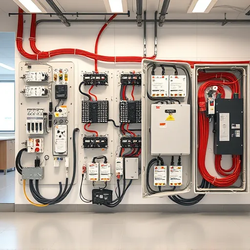 Completed electrical installation in Roanoke TX featuring organized circuit boards, high-quality wiring, and professional panels.