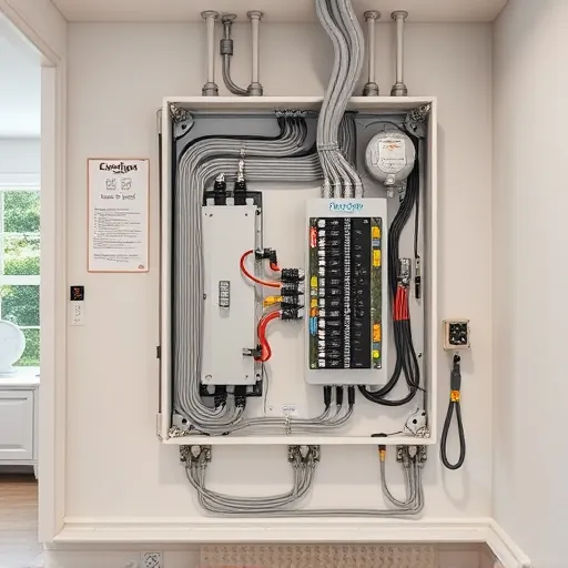Completed electrical installation in Southlake TX features a modern panel with organized wiring, showcasing professionalism.