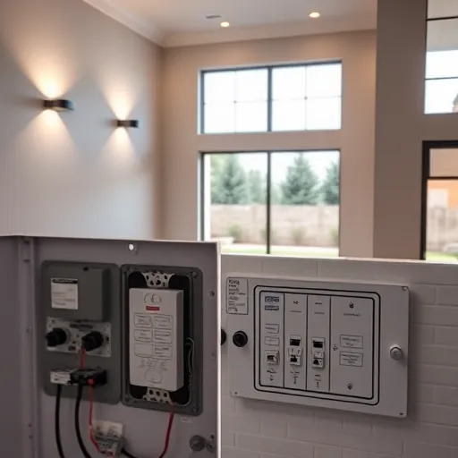 Modern residential electrical installation in Watauga TX with stylish fixtures, warm LED lighting, and organized panel.