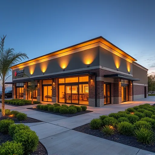 Recently installed LED outdoor lighting in Grand Prairie TX highlights modern architecture, landscaping, and evening ambiance