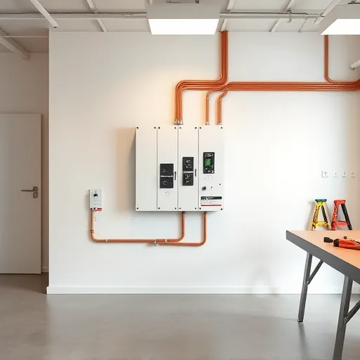 Completed electrical installation in Lewisville TX featuring organized panel, copper wiring, and a clean utility room.