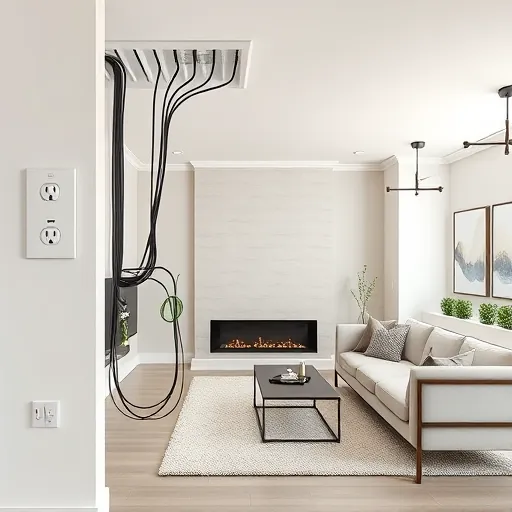 Completed electrical installation in a modern Trophy Club TX home, showcasing clean wires and stylish fixtures.
