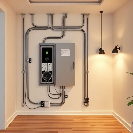 Completed electrical installation in a modern home with organized wiring, stylish LEDs, and neat fixtures in Justin TX.
