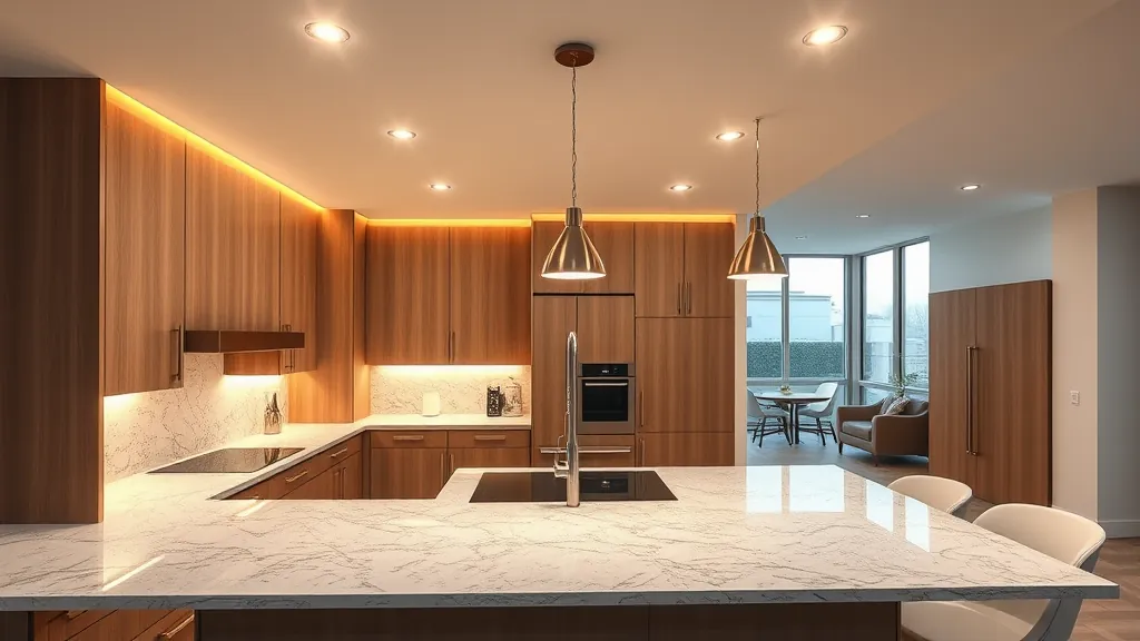Recessed lighting installed in a modern Fort Worth home living room with high ceilings, neutral decor, and natural daylight.