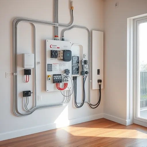 Completed electrical installation in Flower Mound TX featuring a modern panel with organized wiring in a stylish home setting.