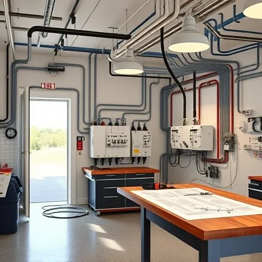 Completed electrical installation in Argyle TX with neat wiring, modern fixtures, and a clean workspace.