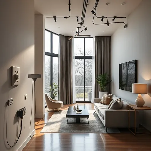 Modern electrical installation in Colleyville TX with sleek fixtures and organized wiring in a stylish residential setting.