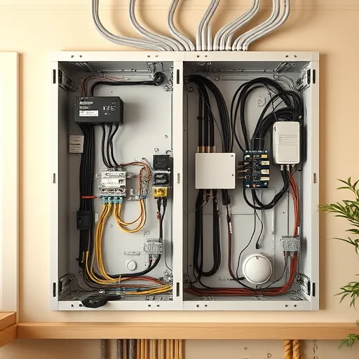 Completed electrical installation in Arlington TX showcasing modern panels, organized wiring, and polished switches in a home setting.