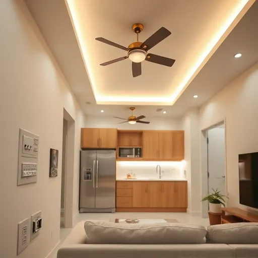 Completed electrical installation in Bedford TX featuring modern outlets and lighting in a sleek residential space.