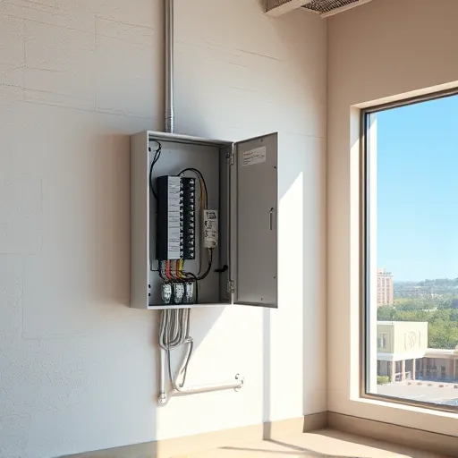 Completed electrical installation in Fort Worth, Texas showcasing advanced wiring and equipment in a professional setting