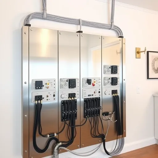 Professional electrical installation in Highland Village TX with polished panel, organized wiring, and inviting lighting.