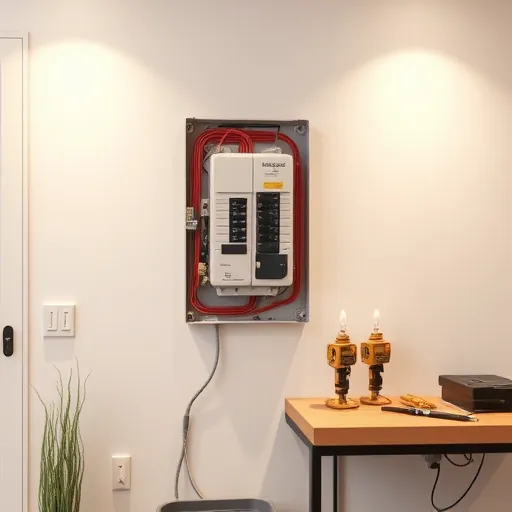 Completed electrical installation in Richland Hills TX featuring a sleek panel, organized wiring, and professional decor