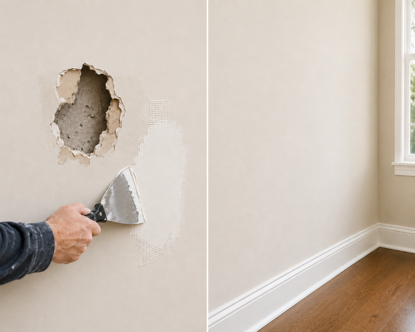 Drywall repair — patching and finishing in a Greenville SC home